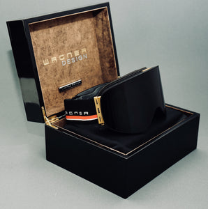 Limited Edition SKIBRILLE WD1811 BLACK & GOLD Luxus Geschenkset - WAGNER DESIGN